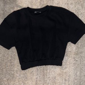 Never worn black Zara crop top